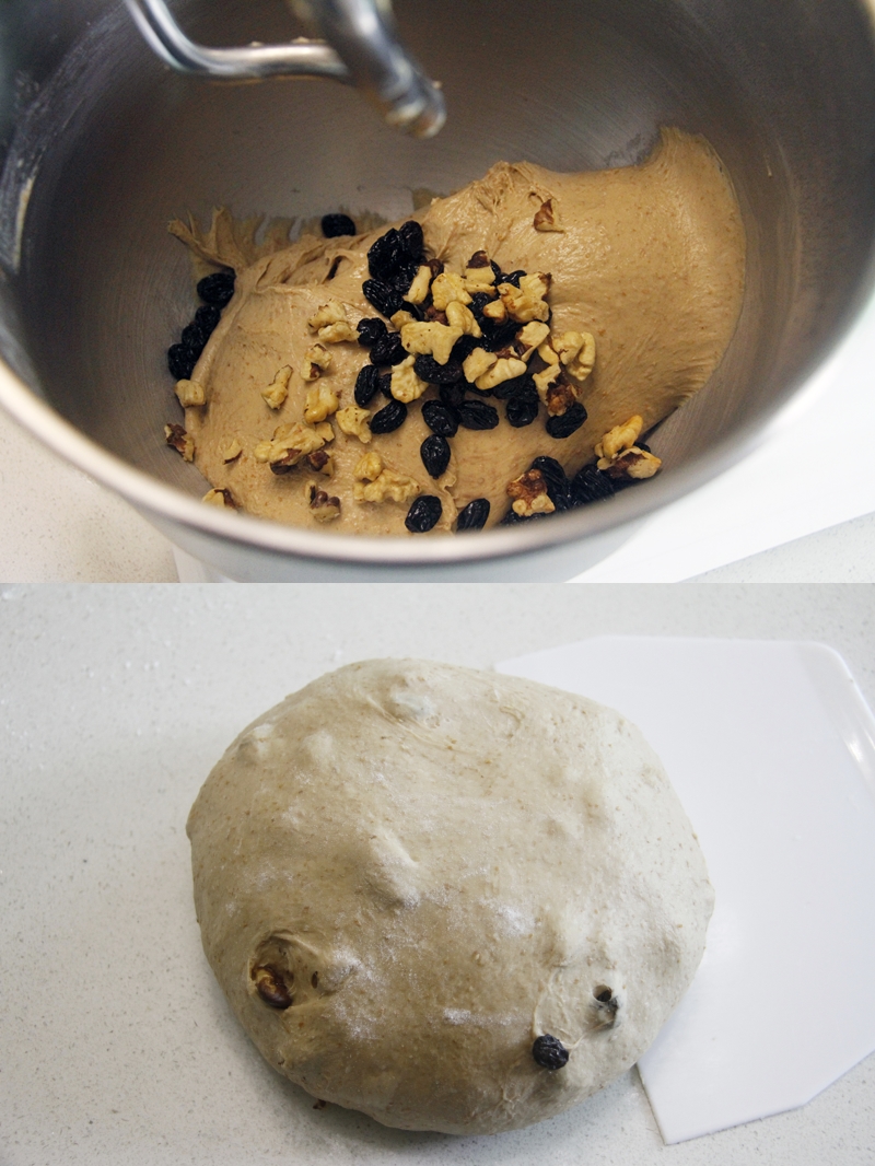 全麦核桃提子欧包