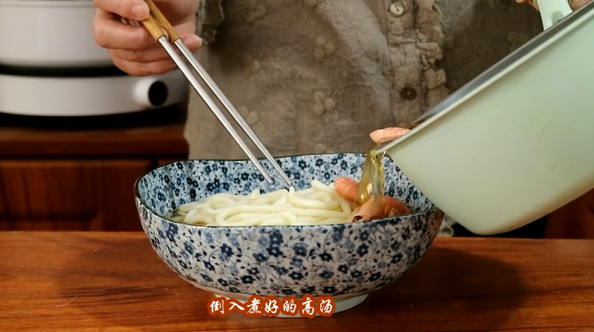 日式北极虾乌冬面