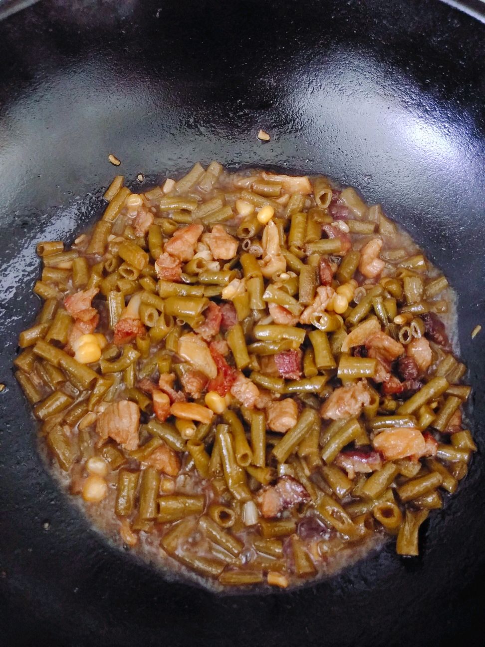 肉丁红烧酸豆角