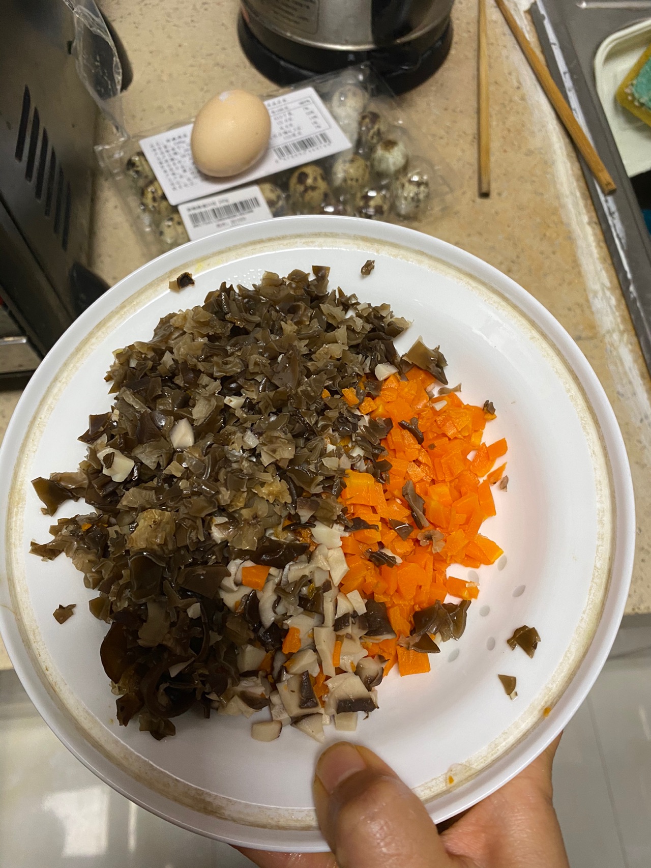 肉糜蒸虾扯蛋