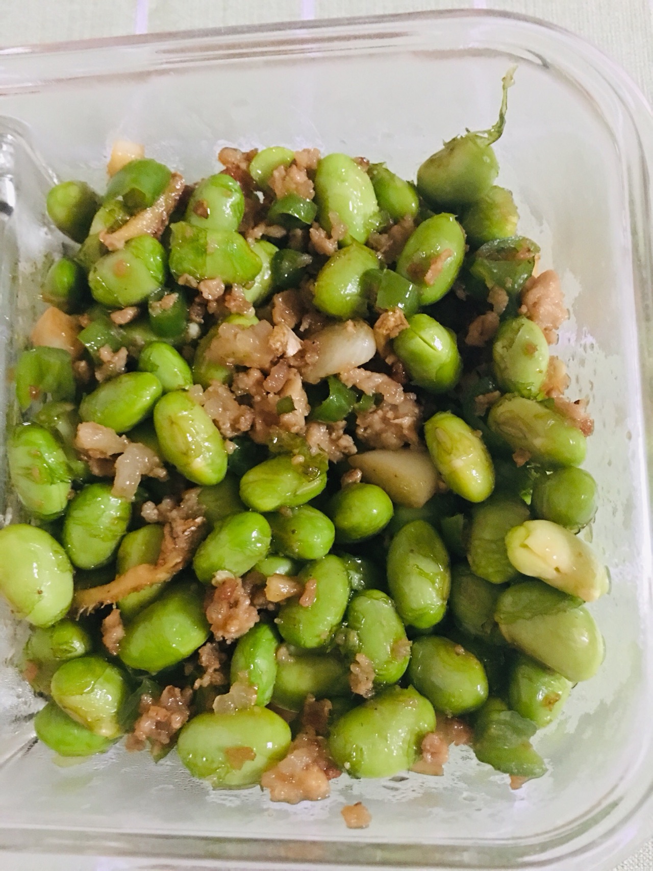 肉沫炒毛豆
