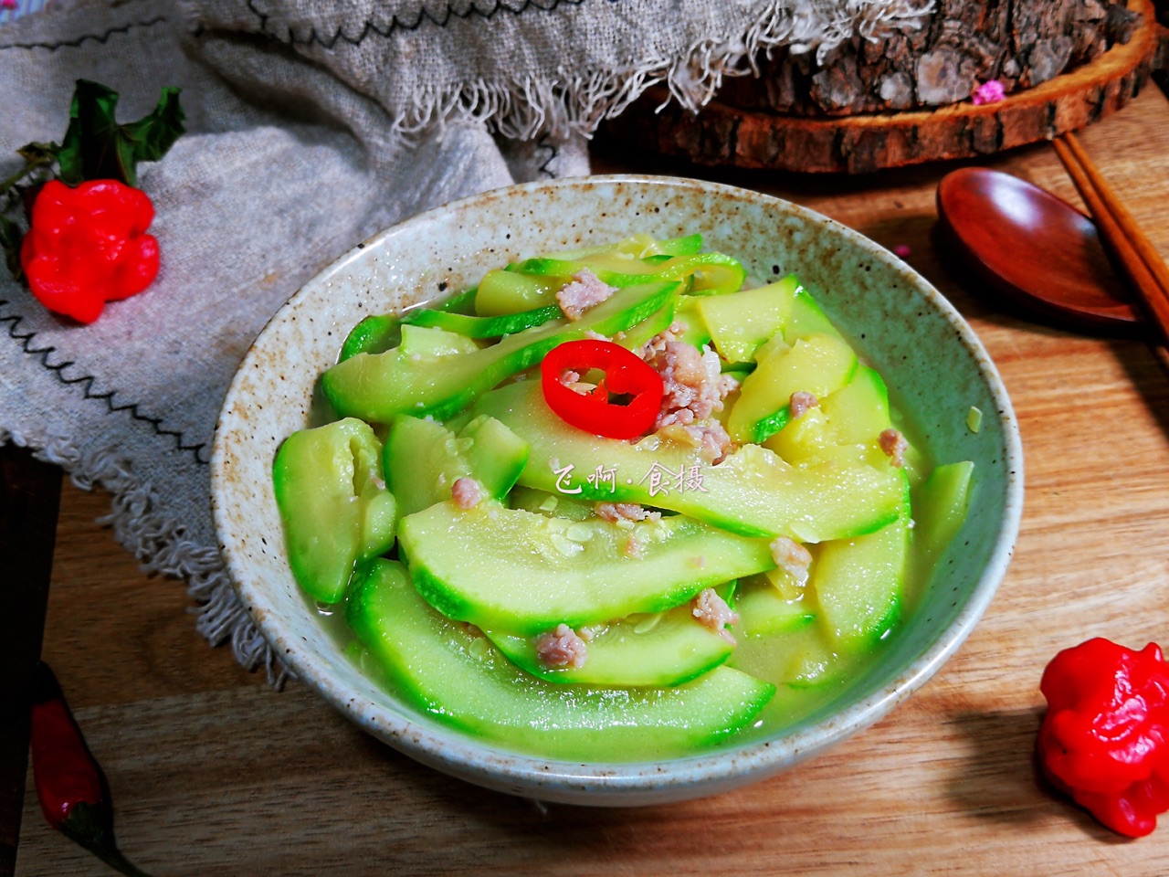 肉末炒西葫芦
