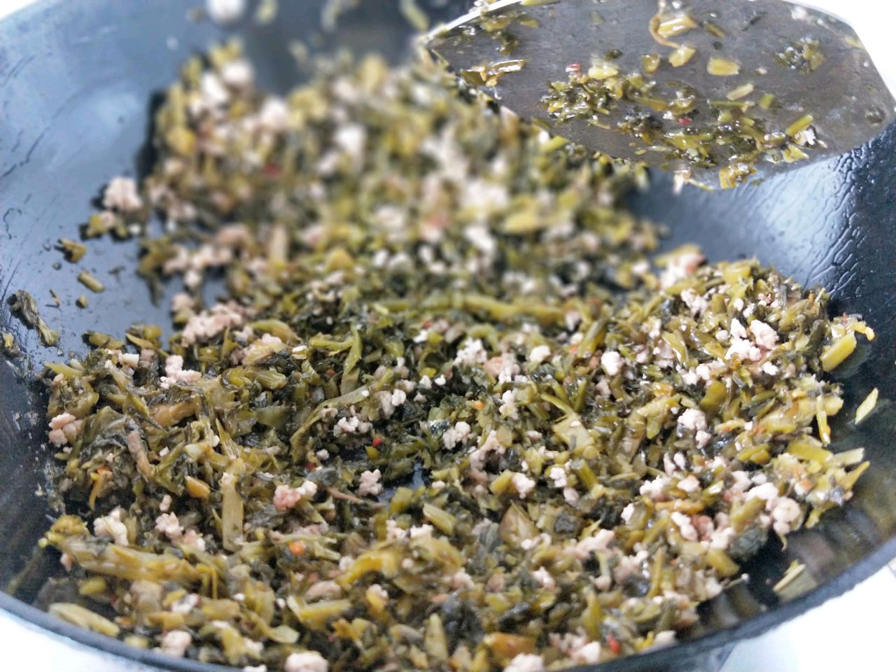 肉末炒雪里蕻