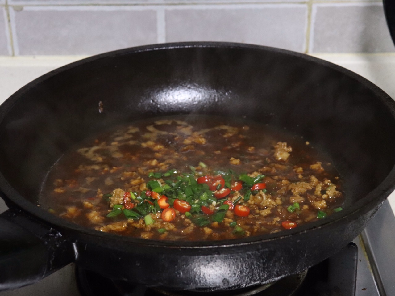 肉末豆腐蒸蛋羹