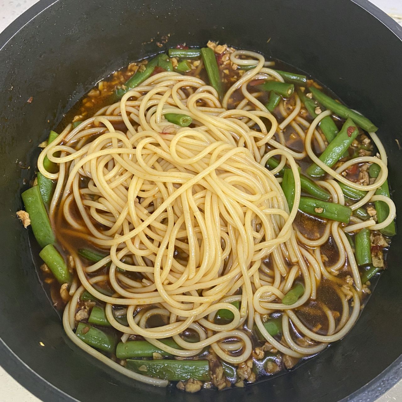 肉末豆角焖面