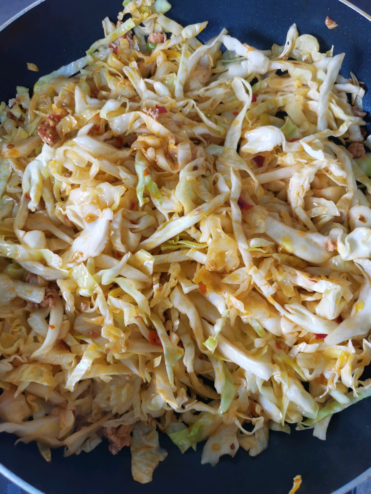肉末粉丝炒包菜