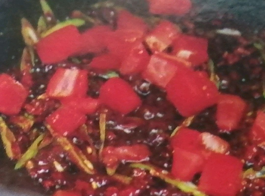 肉末西红柿打卤面