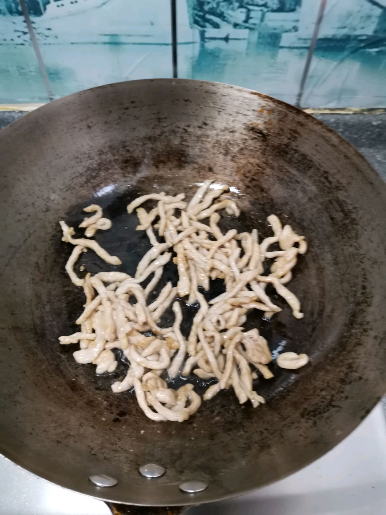 肉丝金针菇炒水芹