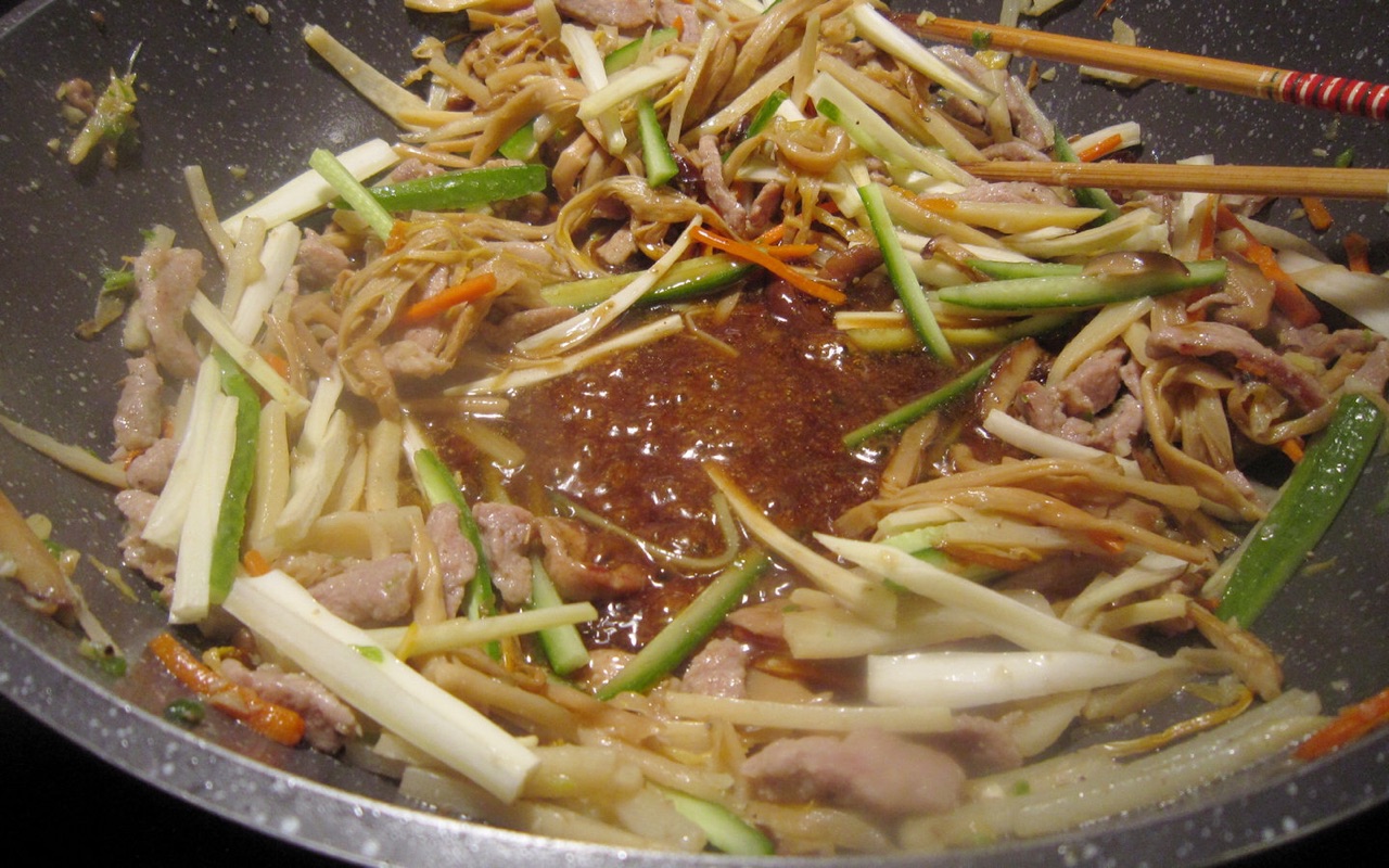 肉丝蔬菜