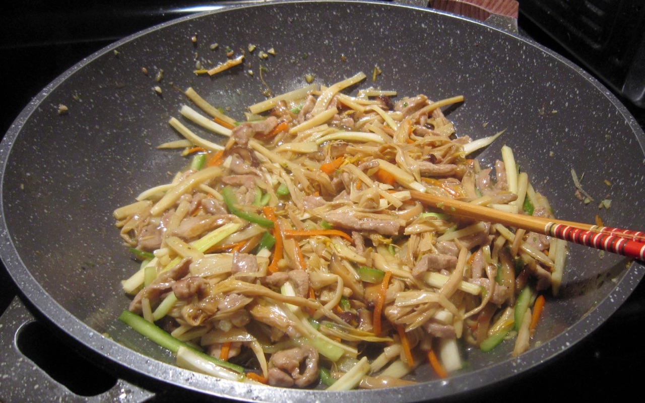 肉丝蔬菜