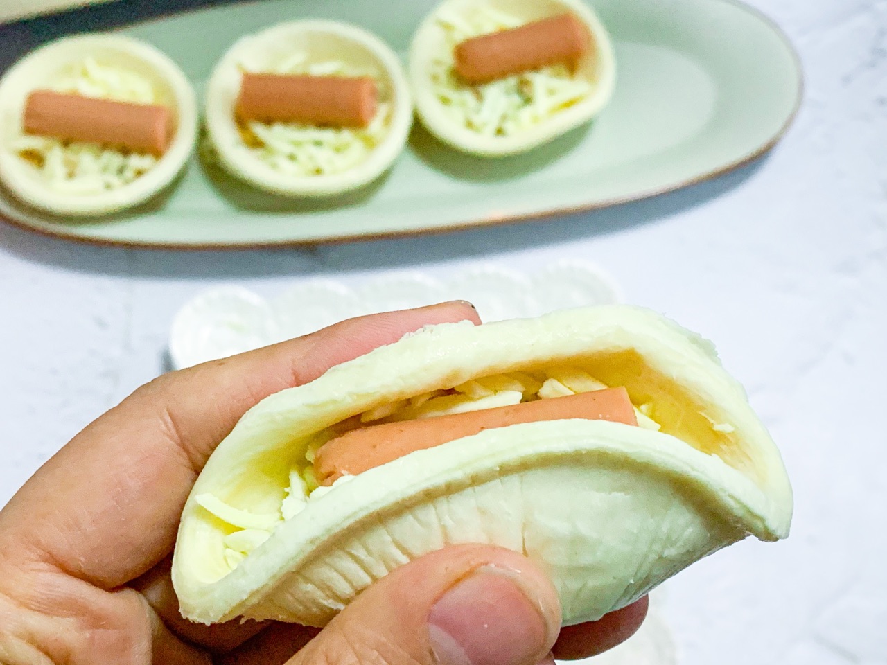 肉松芝士火腿酥