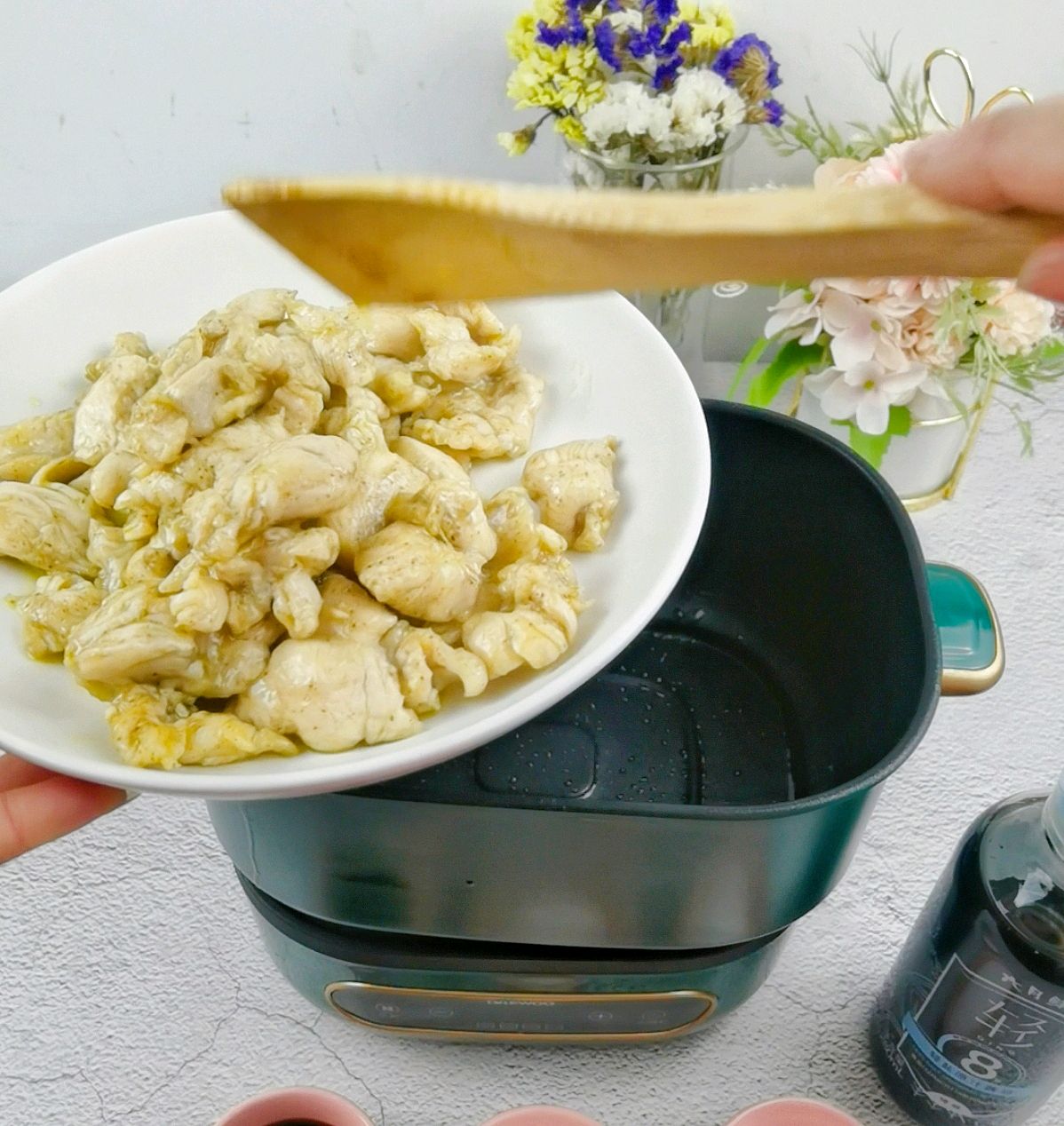 山药炒鸡片