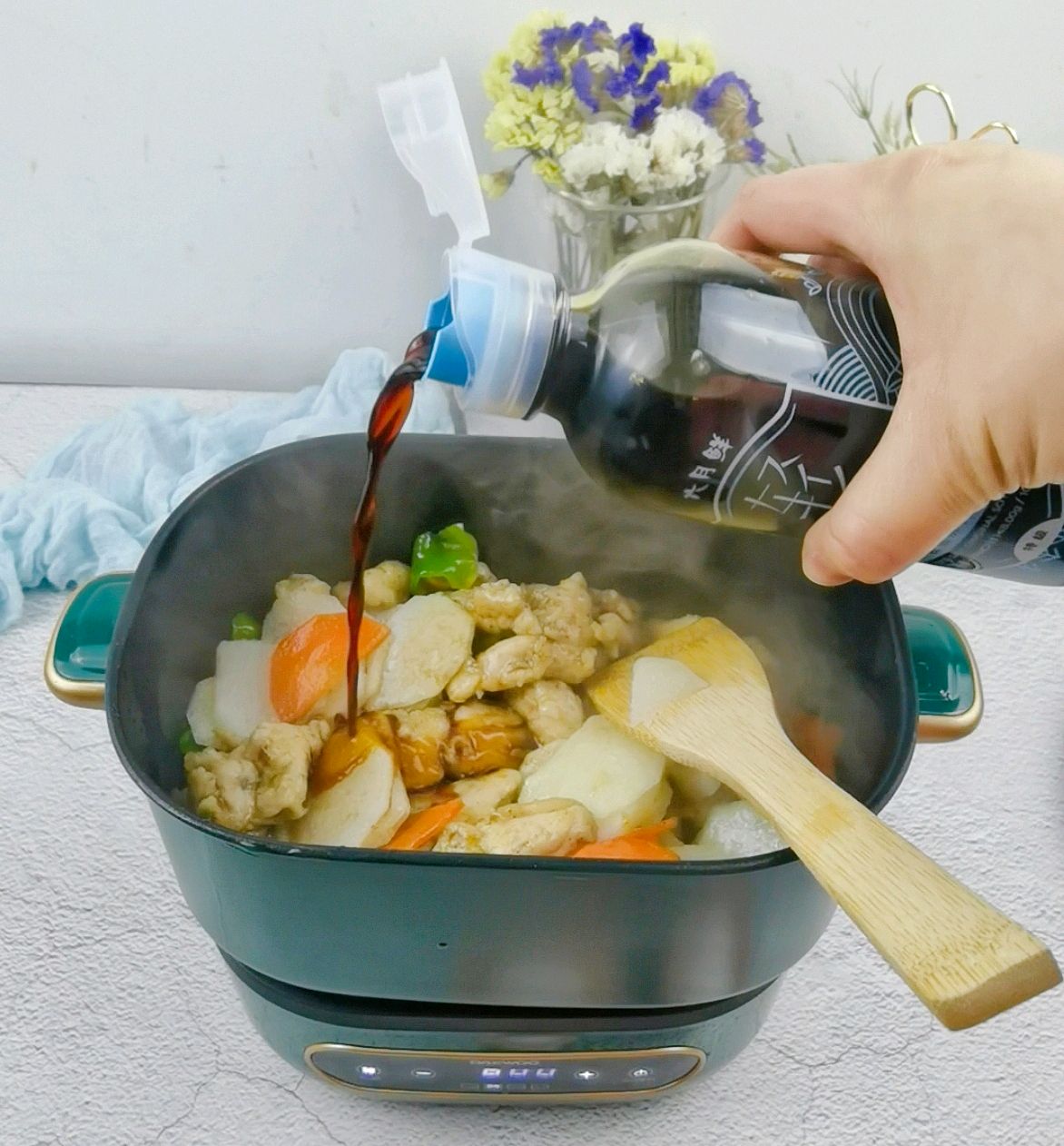 山药炒鸡片