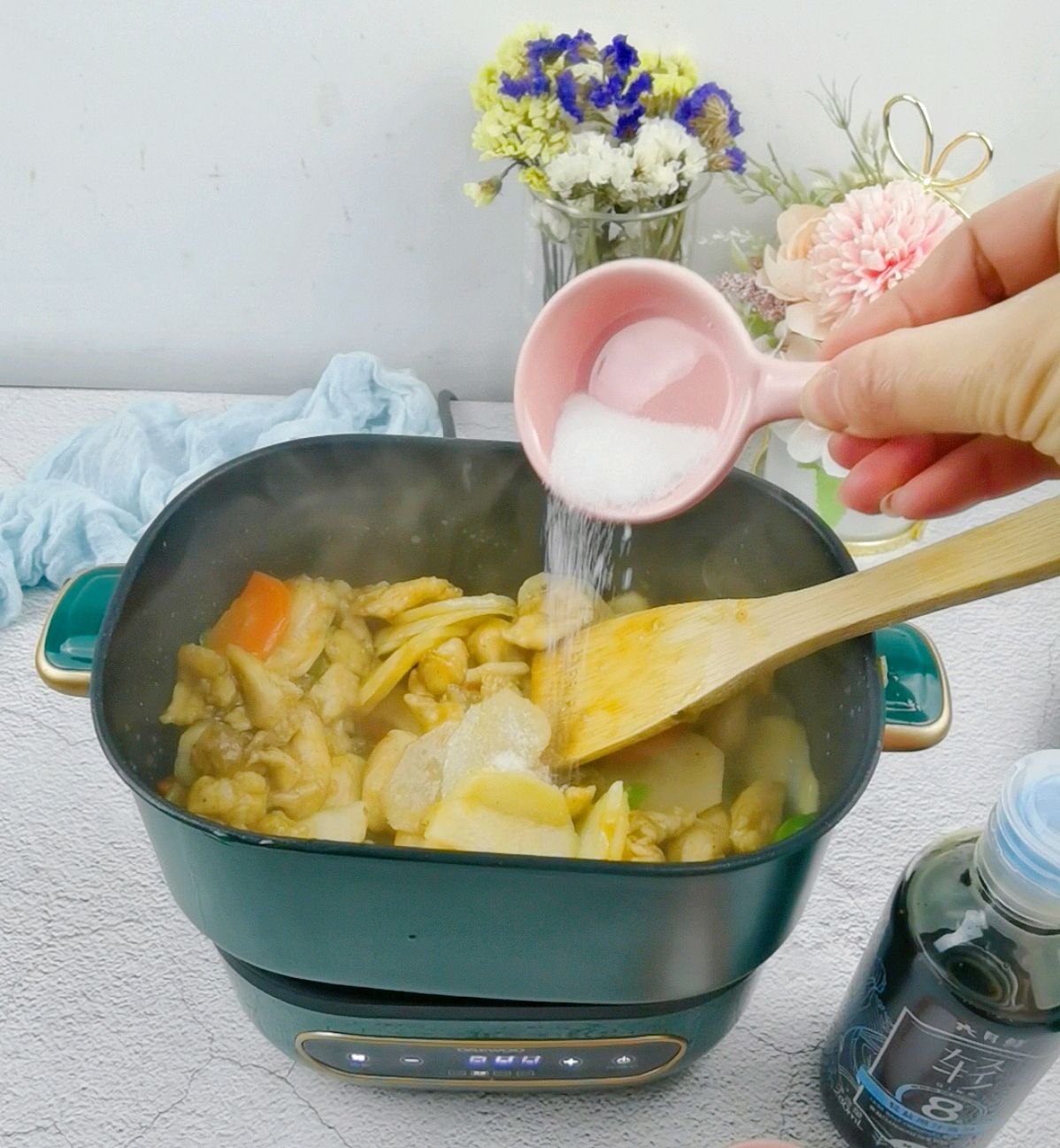 山药炒鸡片