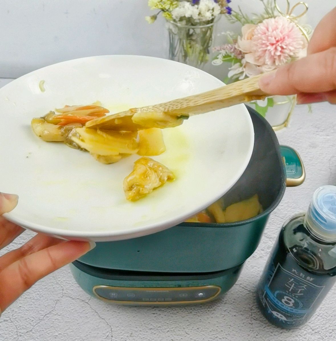 山药炒鸡片