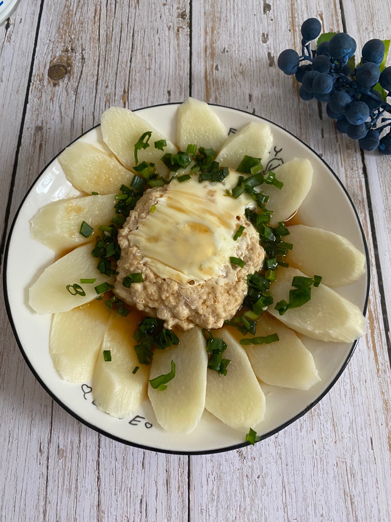 山药蒸肉泥