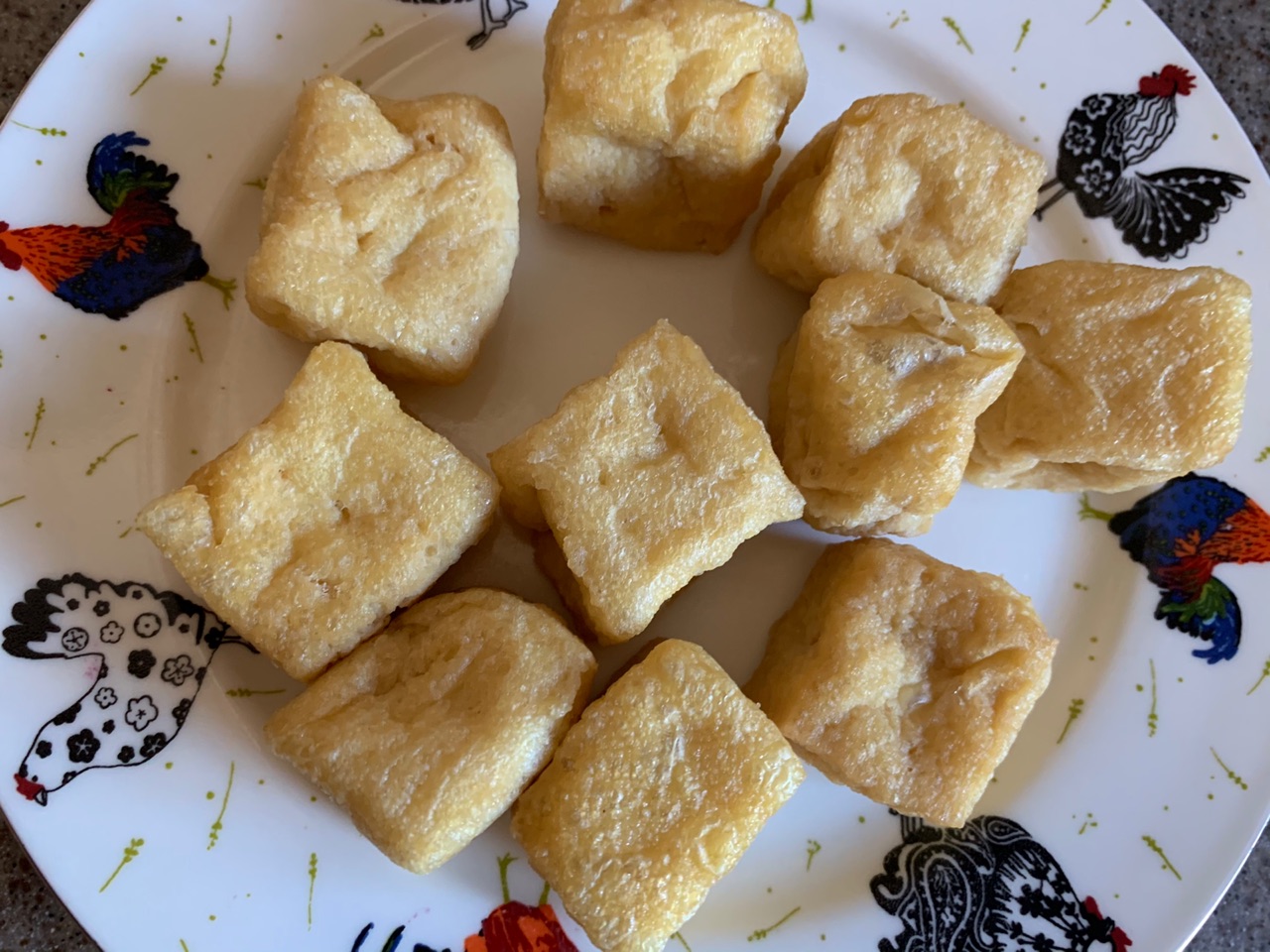 上海青炒油豆腐