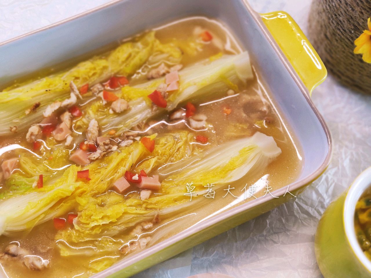 上汤鸡丝娃娃菜