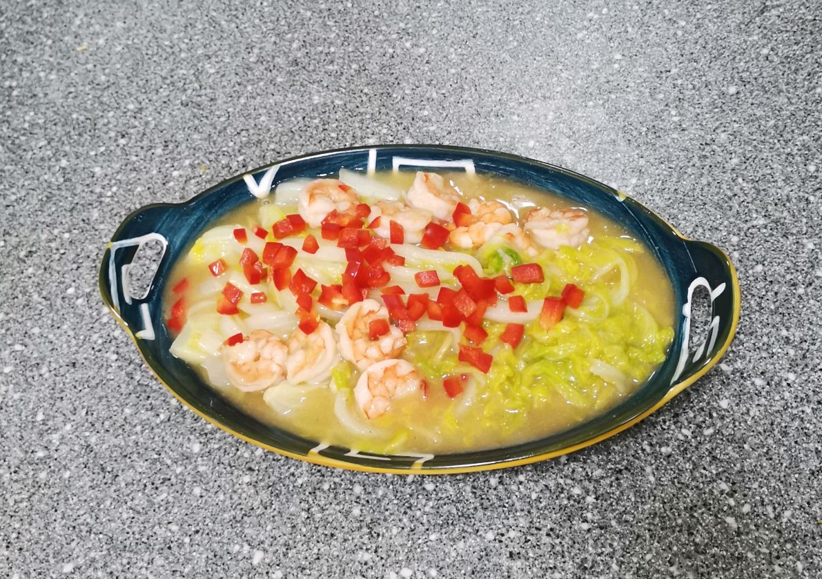 上汤虾仁娃娃菜