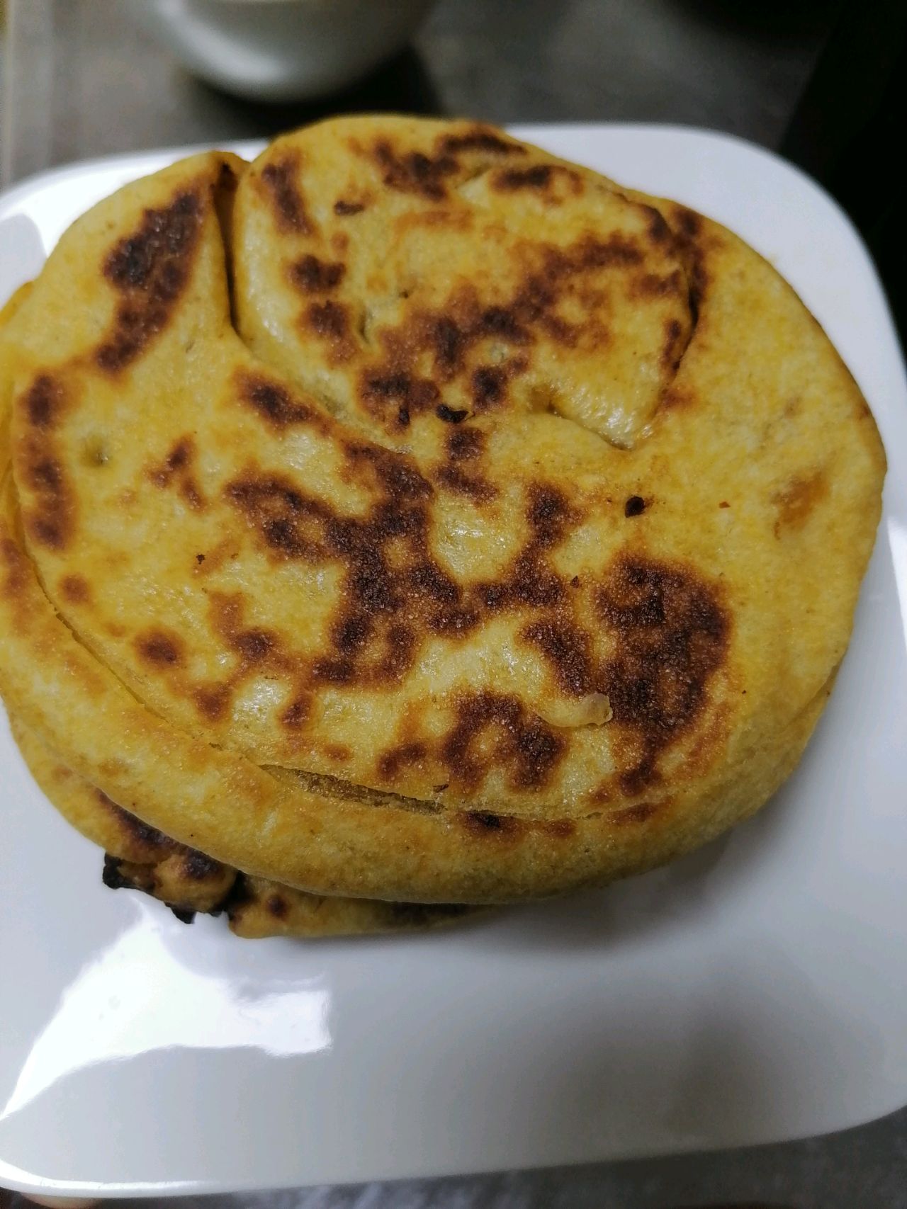少油版的梅菜肉酱火烧（锅盔）