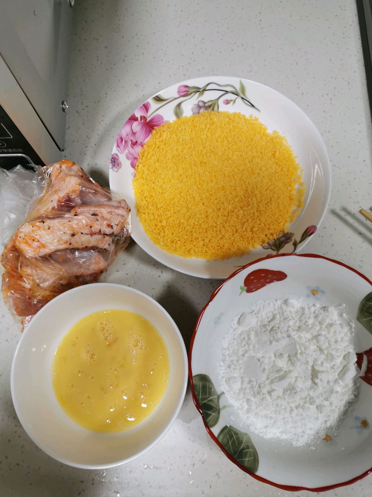 少油版面包糠烤鸡翅