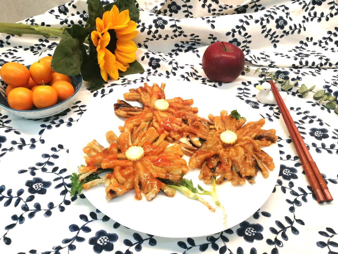 舌尖上的美如画～菊花茄子