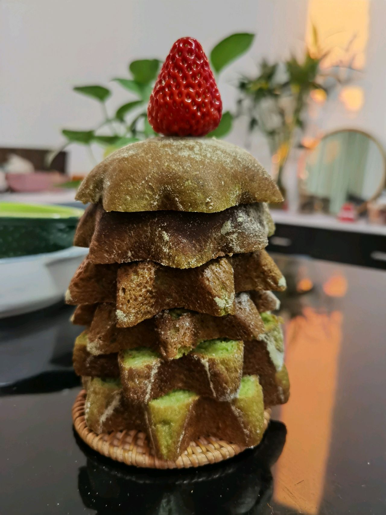 圣诞树面包
