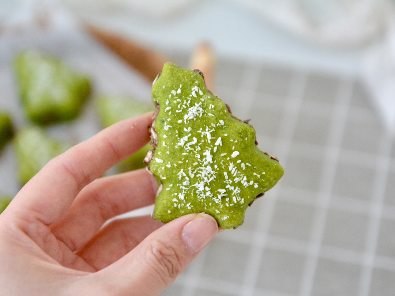 圣诞树抹茶红豆司康