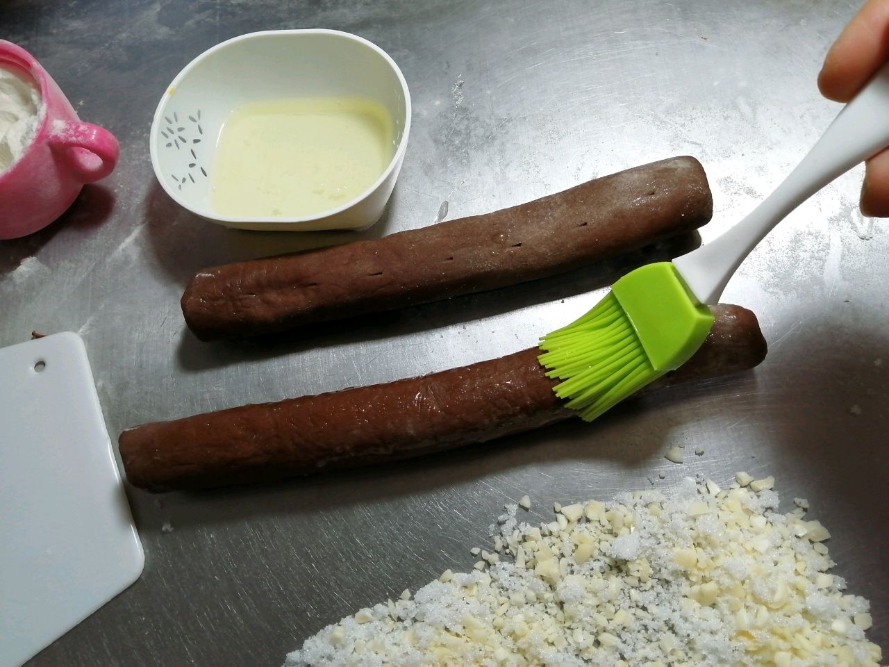 圣诞树桩饼干