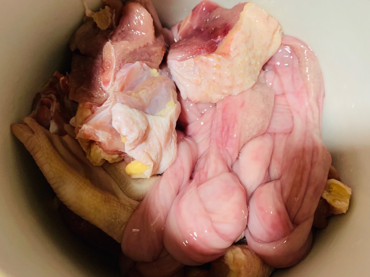 石橄榄炖小肠 鸭肉或排骨
