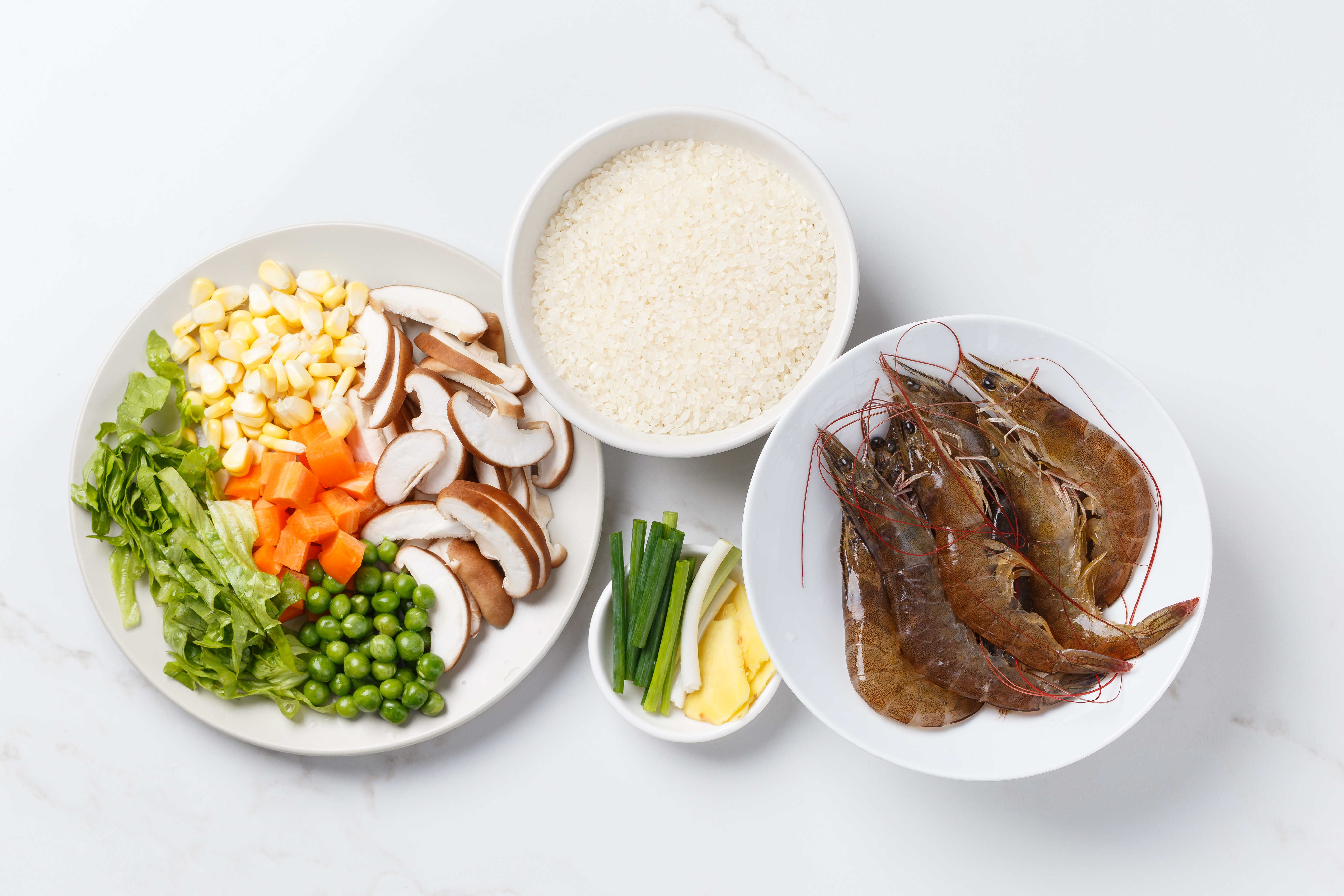时蔬鲜虾粥