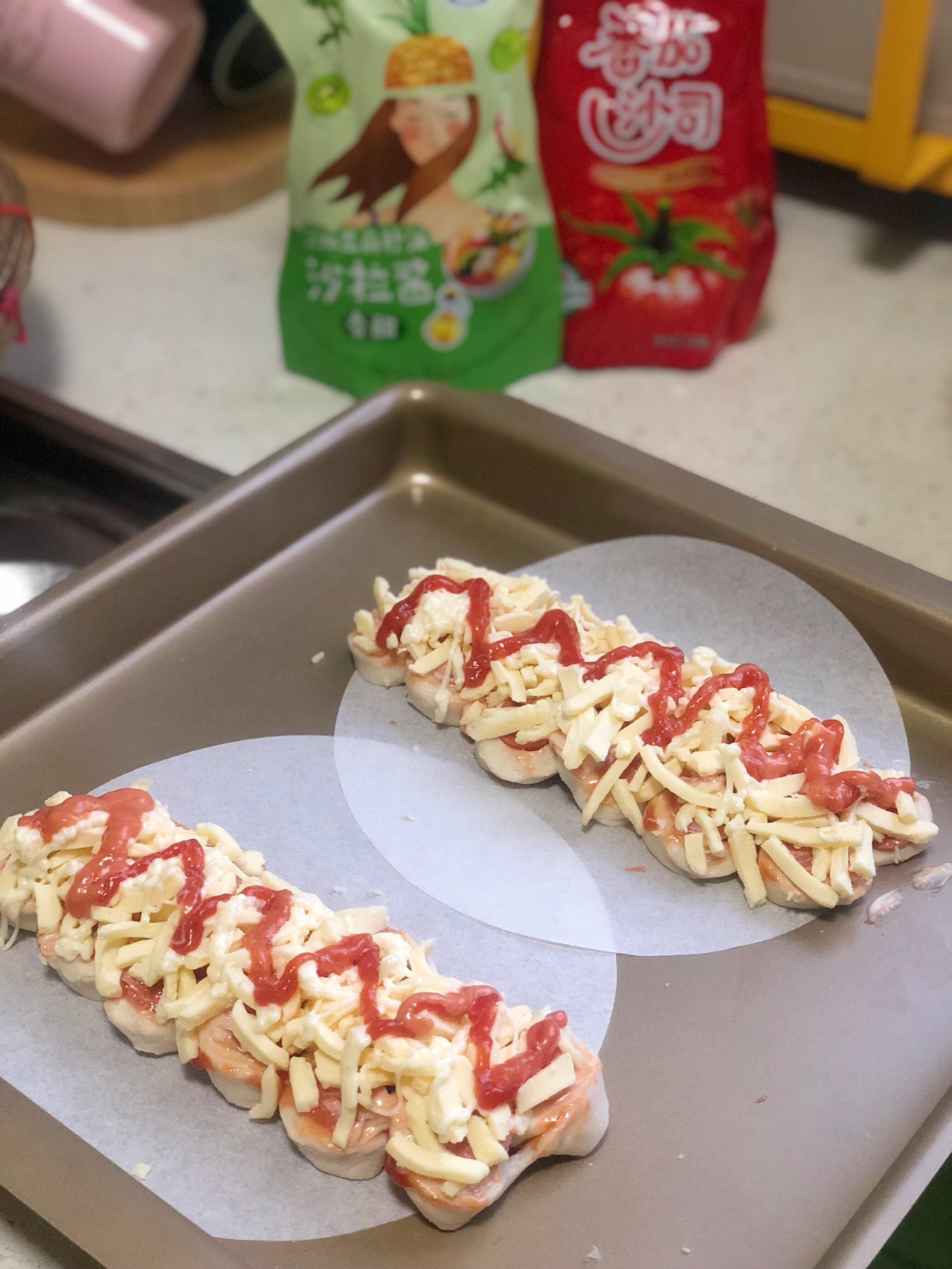 #手抓饼版芝士面包#