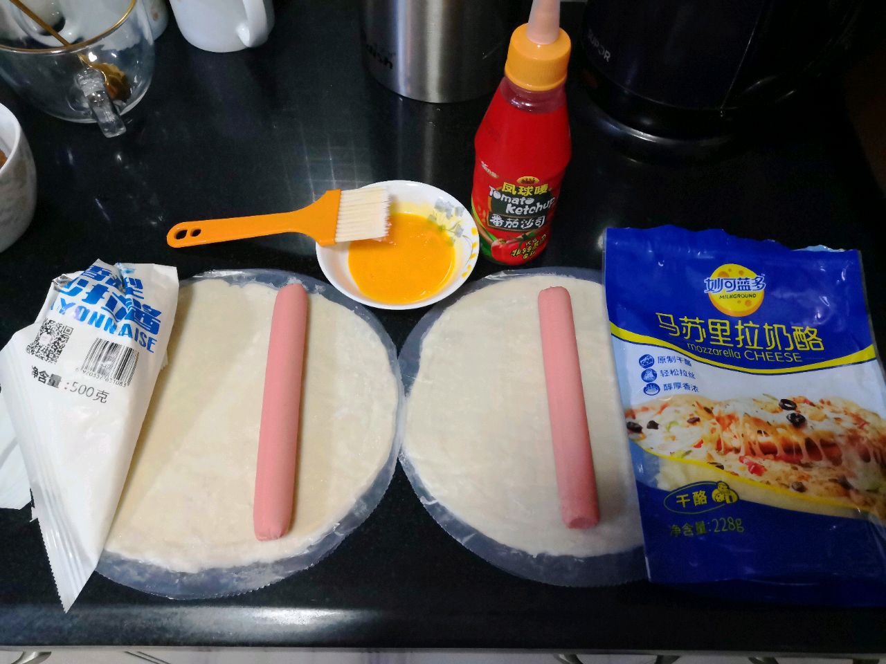 手抓饼的神仙吃法#火腿麻花