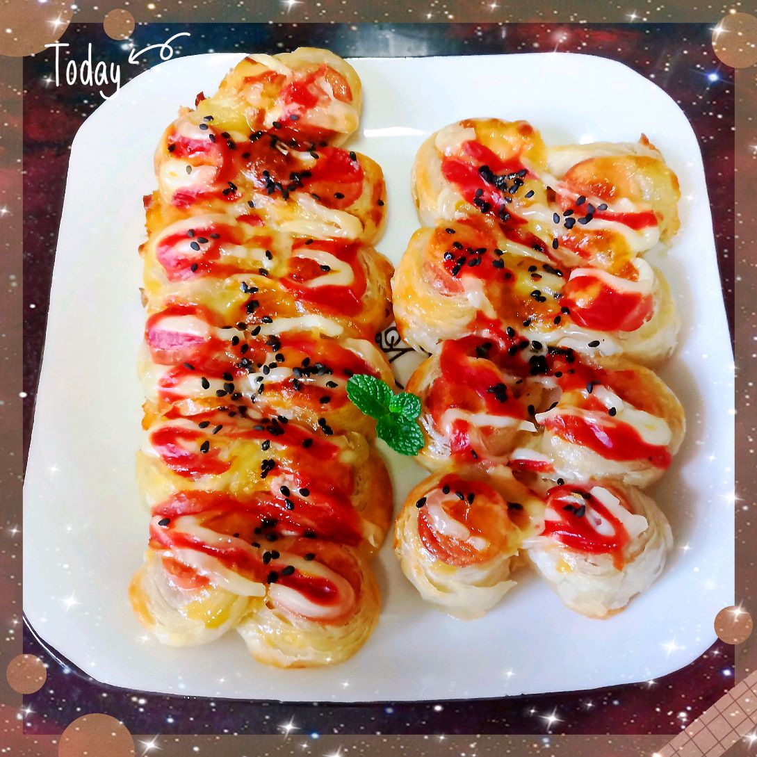 手抓饼的神仙吃法#火腿麻花