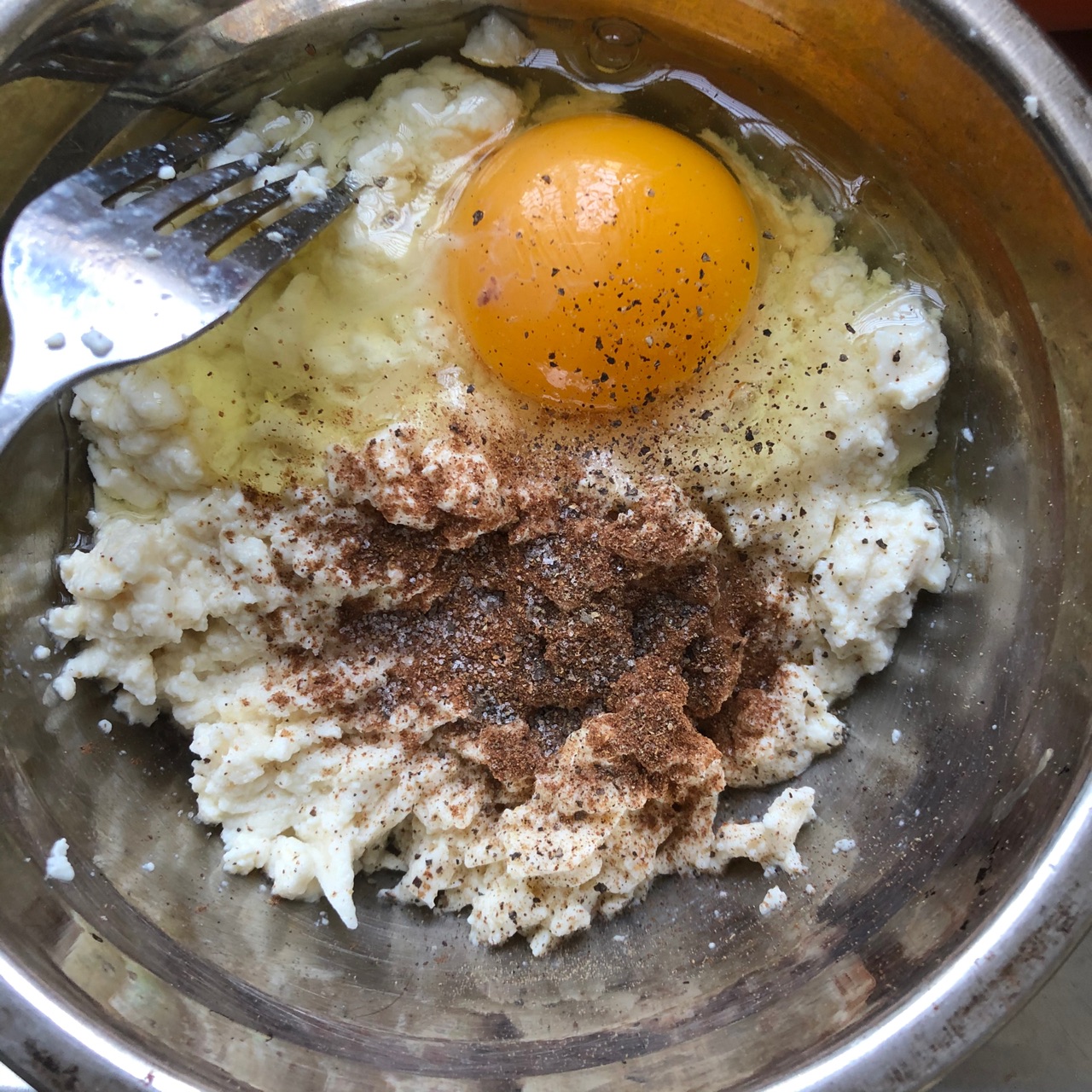 蔬菜火腿豆腐蛋糕｜微波炉版