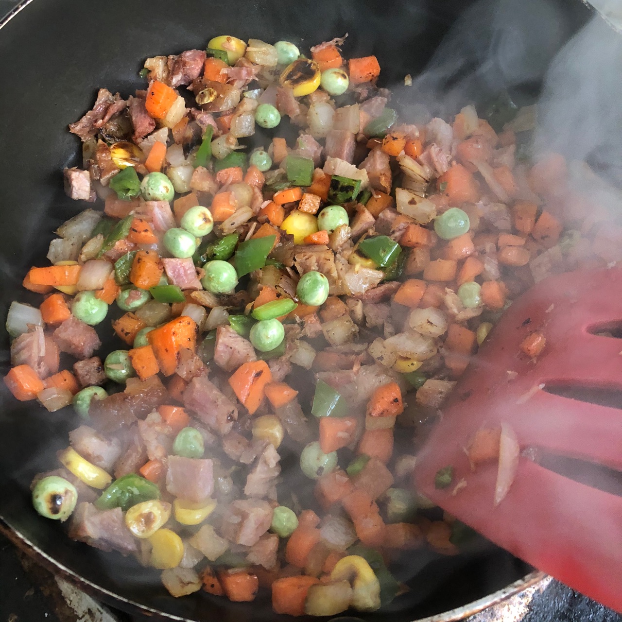 蔬菜火腿豆腐蛋糕｜微波炉版