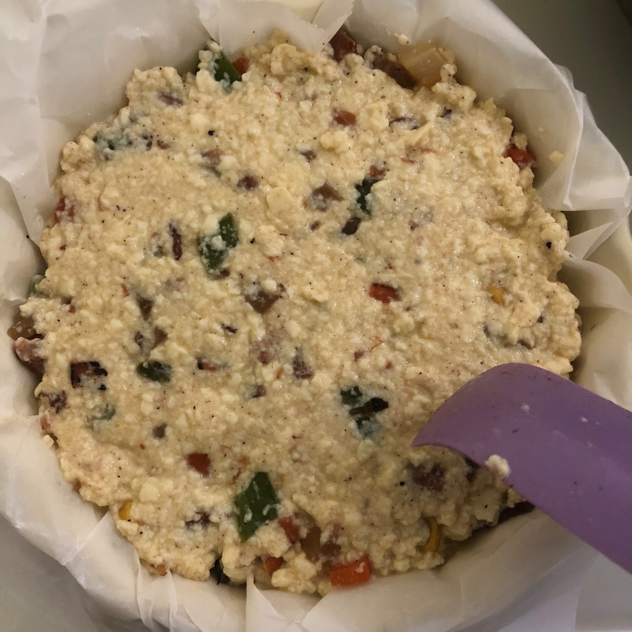 蔬菜火腿豆腐蛋糕｜微波炉版
