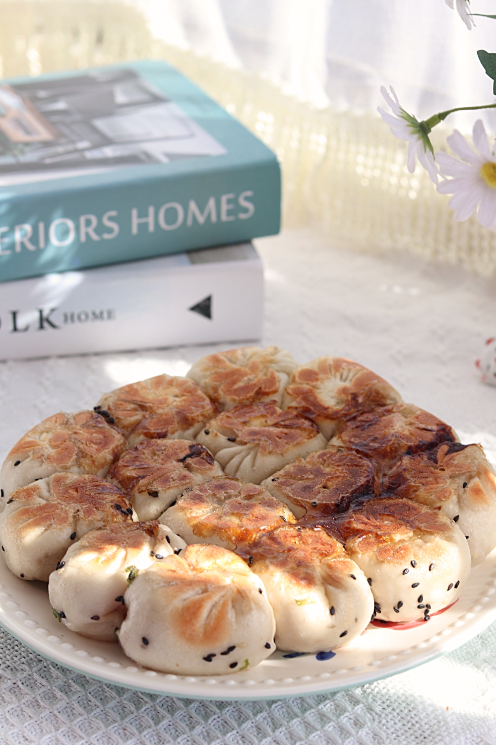 水煎包的家常做法︱色泽金黄饱满多汁