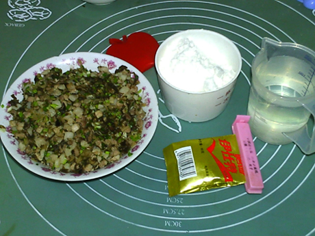 水煎梅菜肉包子