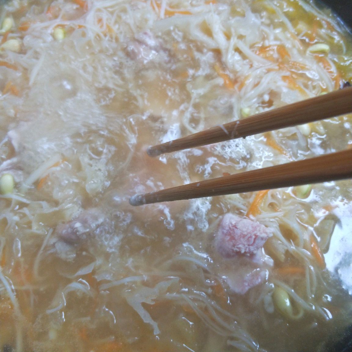水煮捶肉片汤