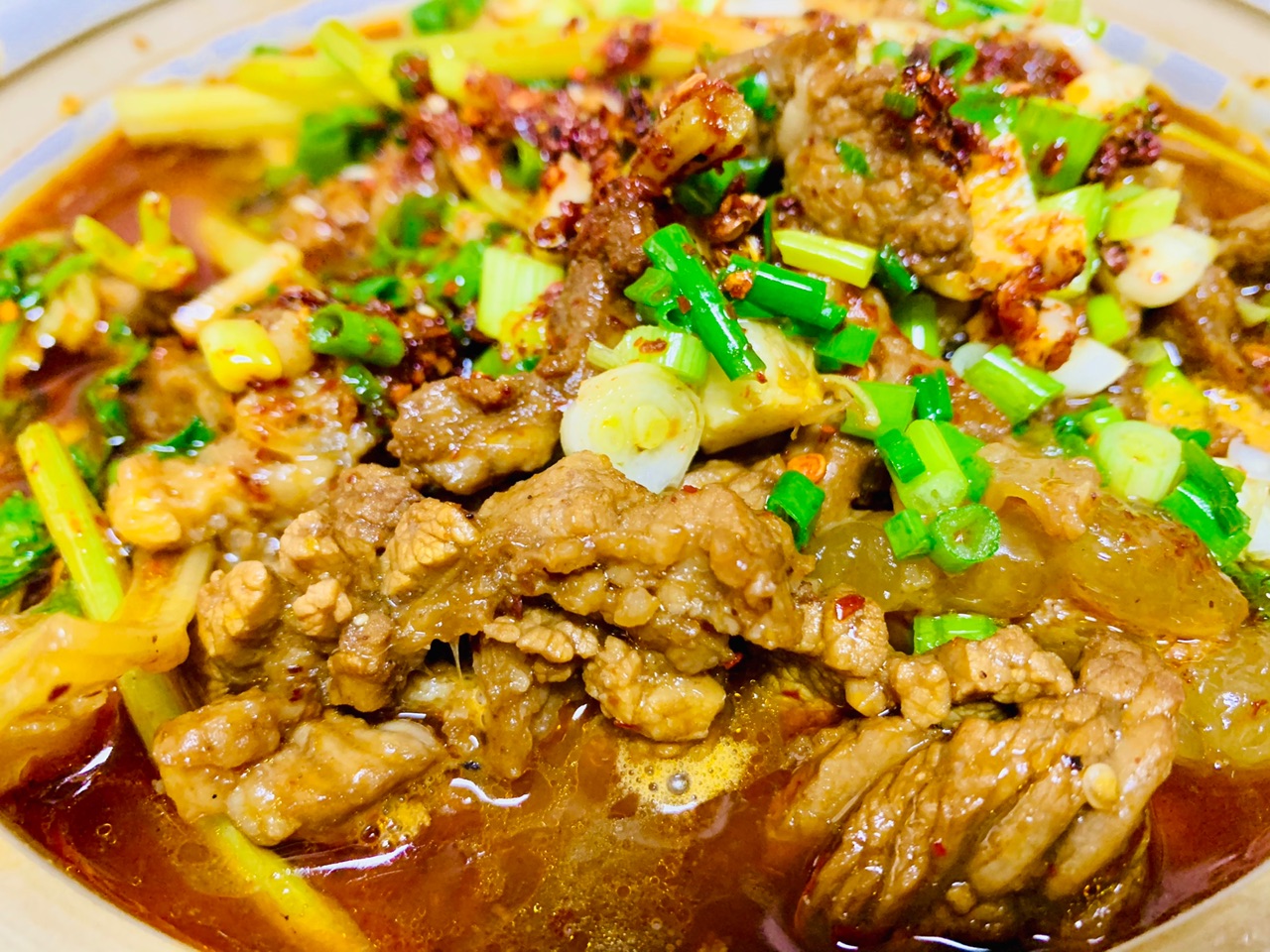 水煮牛肉牛筋