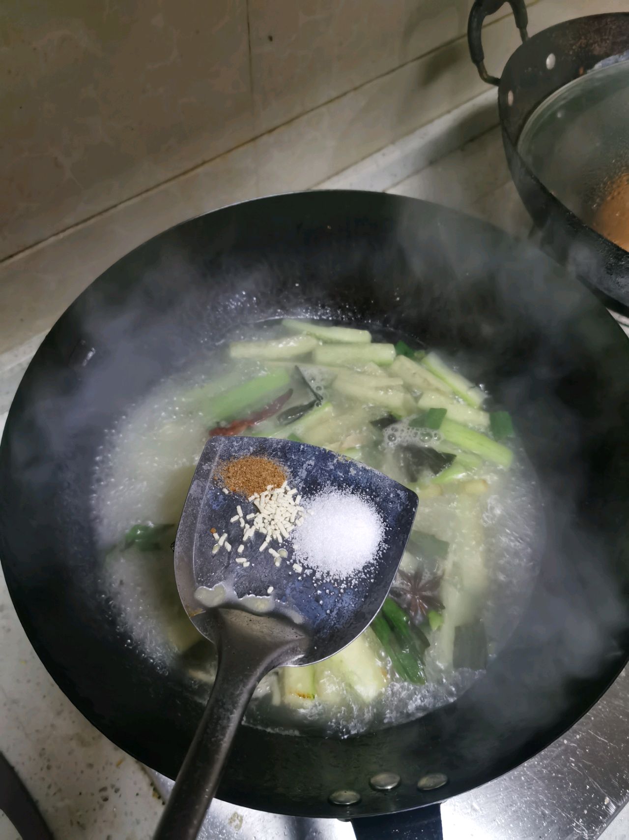 丝瓜煎蛋汤
