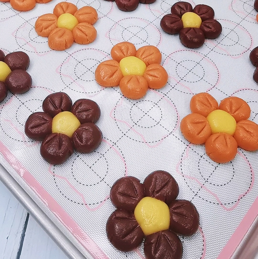 送你一朵小红花 曲奇饼干 新年饼干 不需模具
