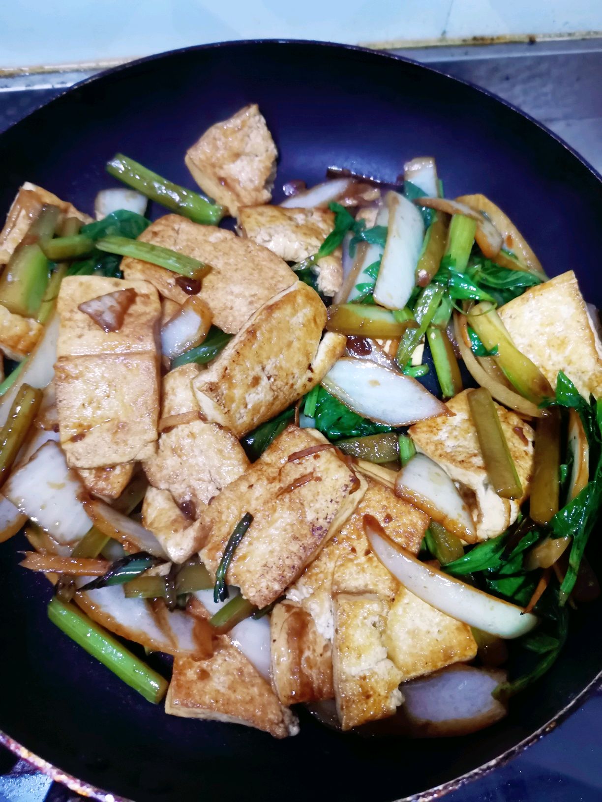 素炒煎豆腐