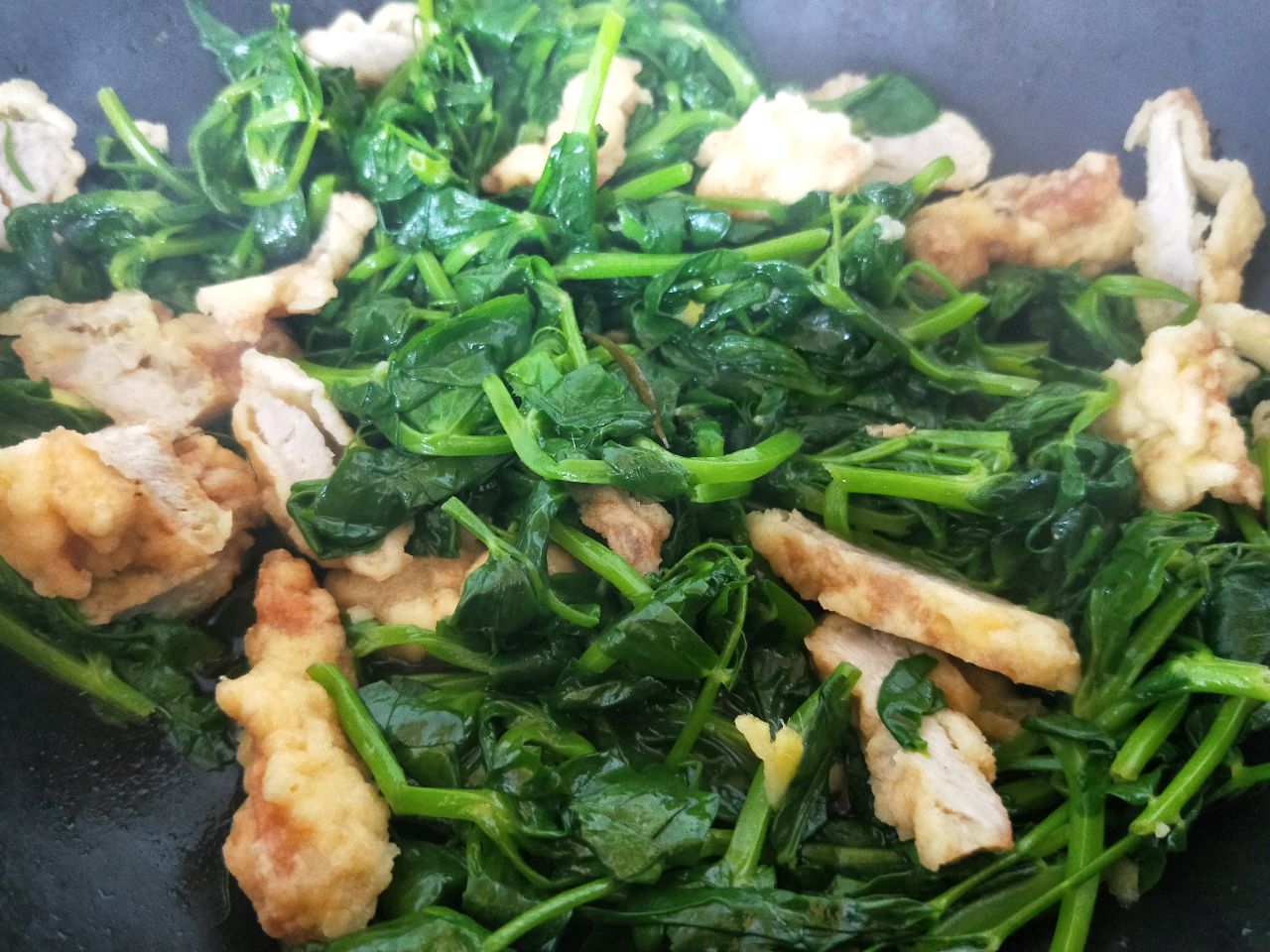 酥肉豌豆荚汤(刮肠油、小清新）