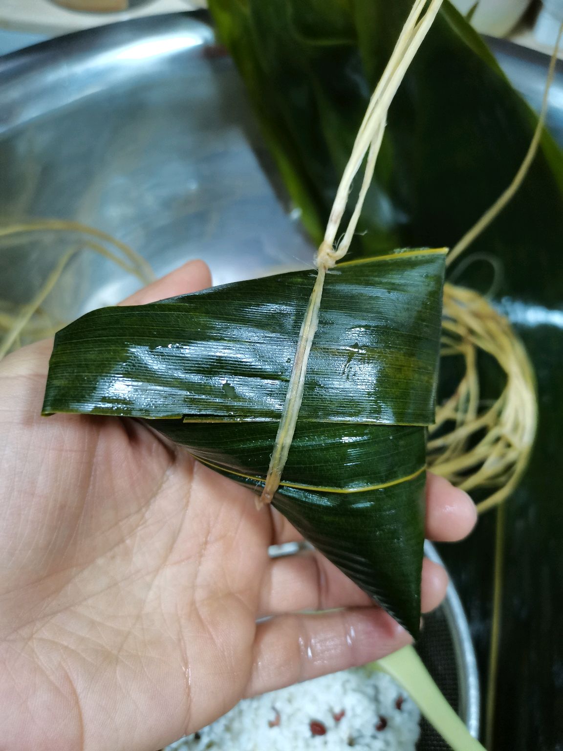 素粽子--红豆蜜枣粽