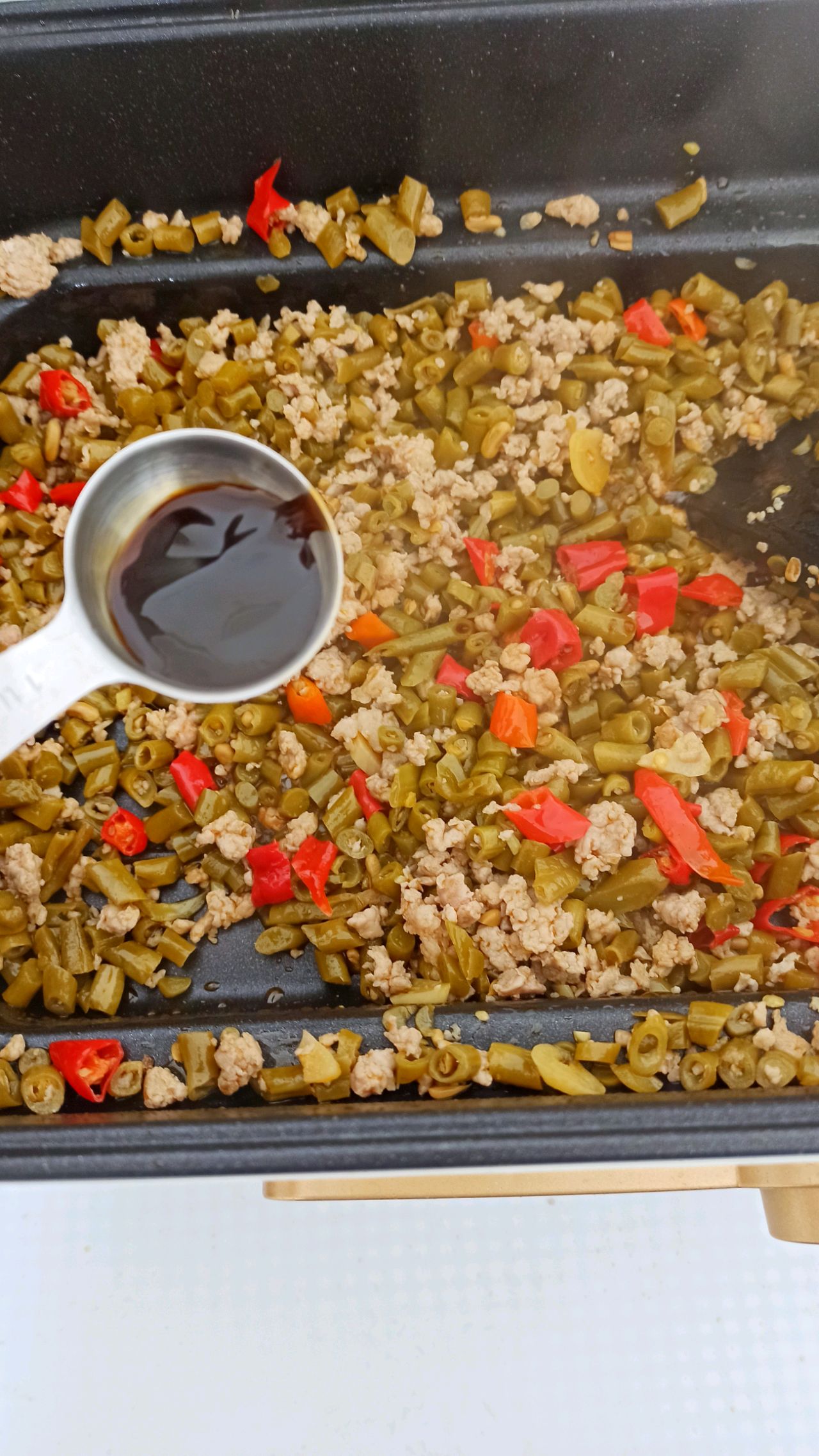 酸豇豆炒肉沫