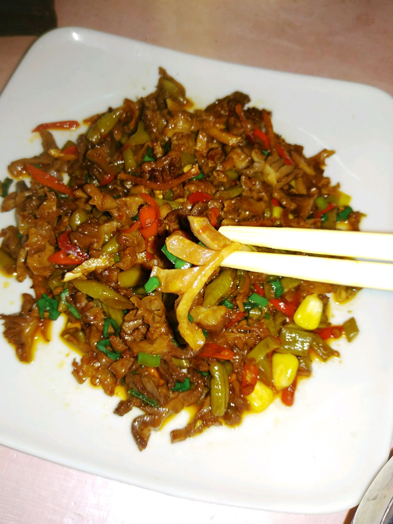 酸辣鸡肾（酸豆角炒鸡肾）