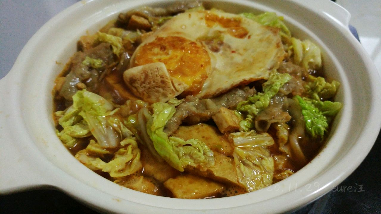 蒜辣酱焖白菜锅