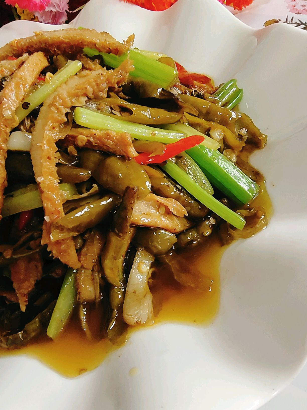 酸辣椒炒牛肚